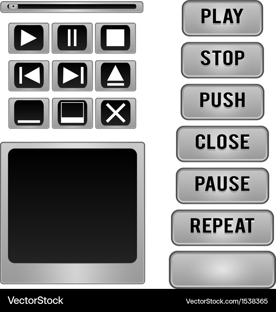 Button player Vector Image