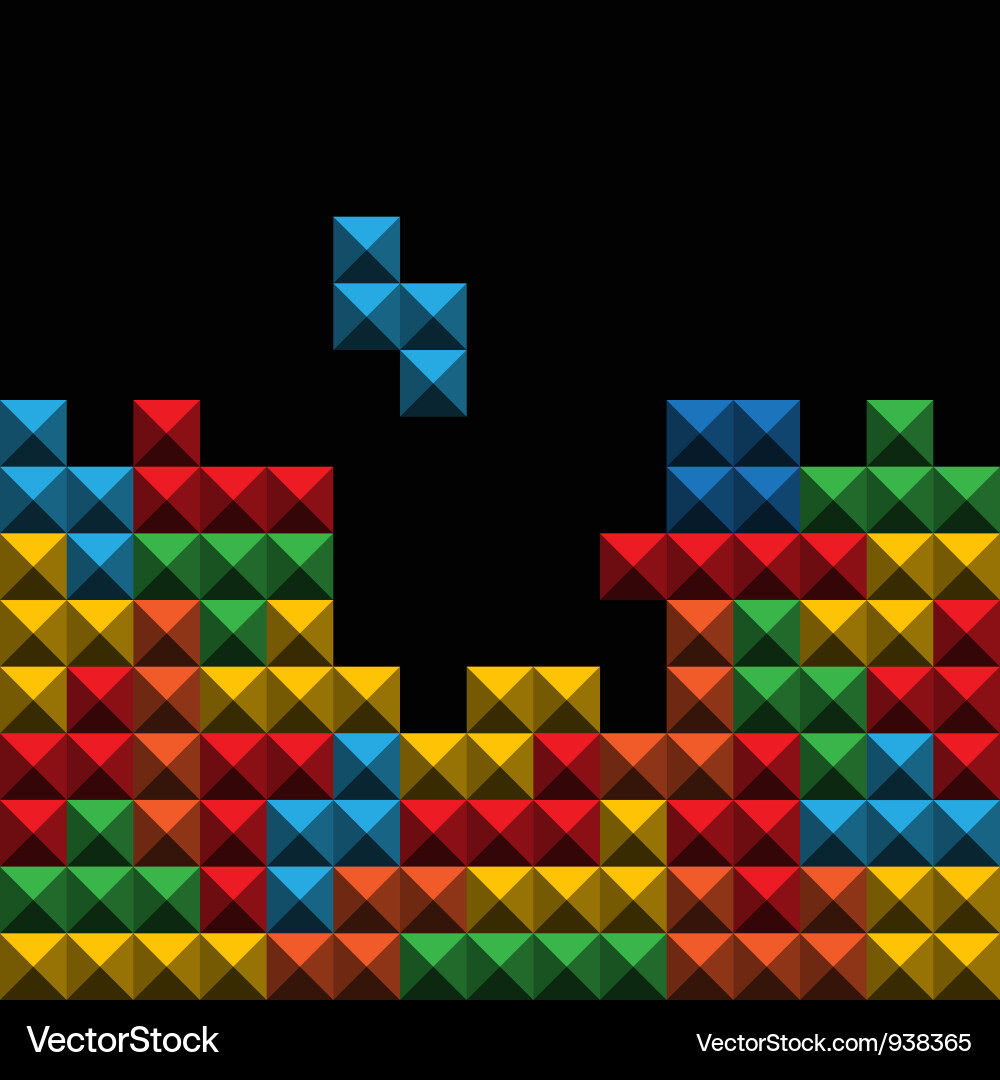 Colorful Geometric Tiles Background vector image