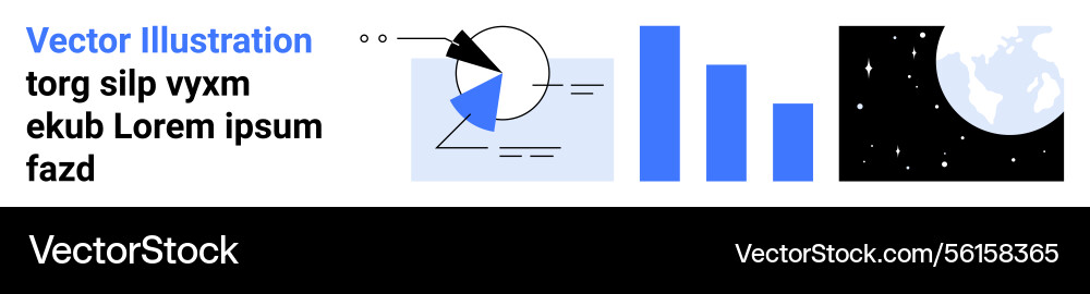Data visualization with graphs pie chart Data visualization with graphs pie chart Vector Image