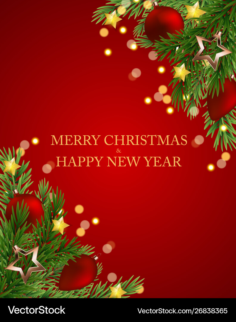 Merry christmas and new year background – Royalty-Free Vector | VectorStock, image size:792x1080