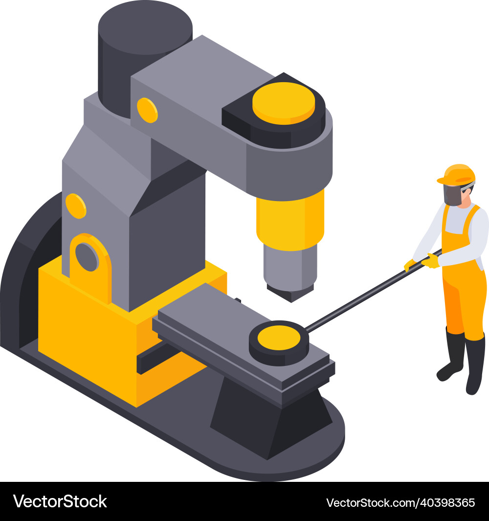 Steel welding man composition vector image