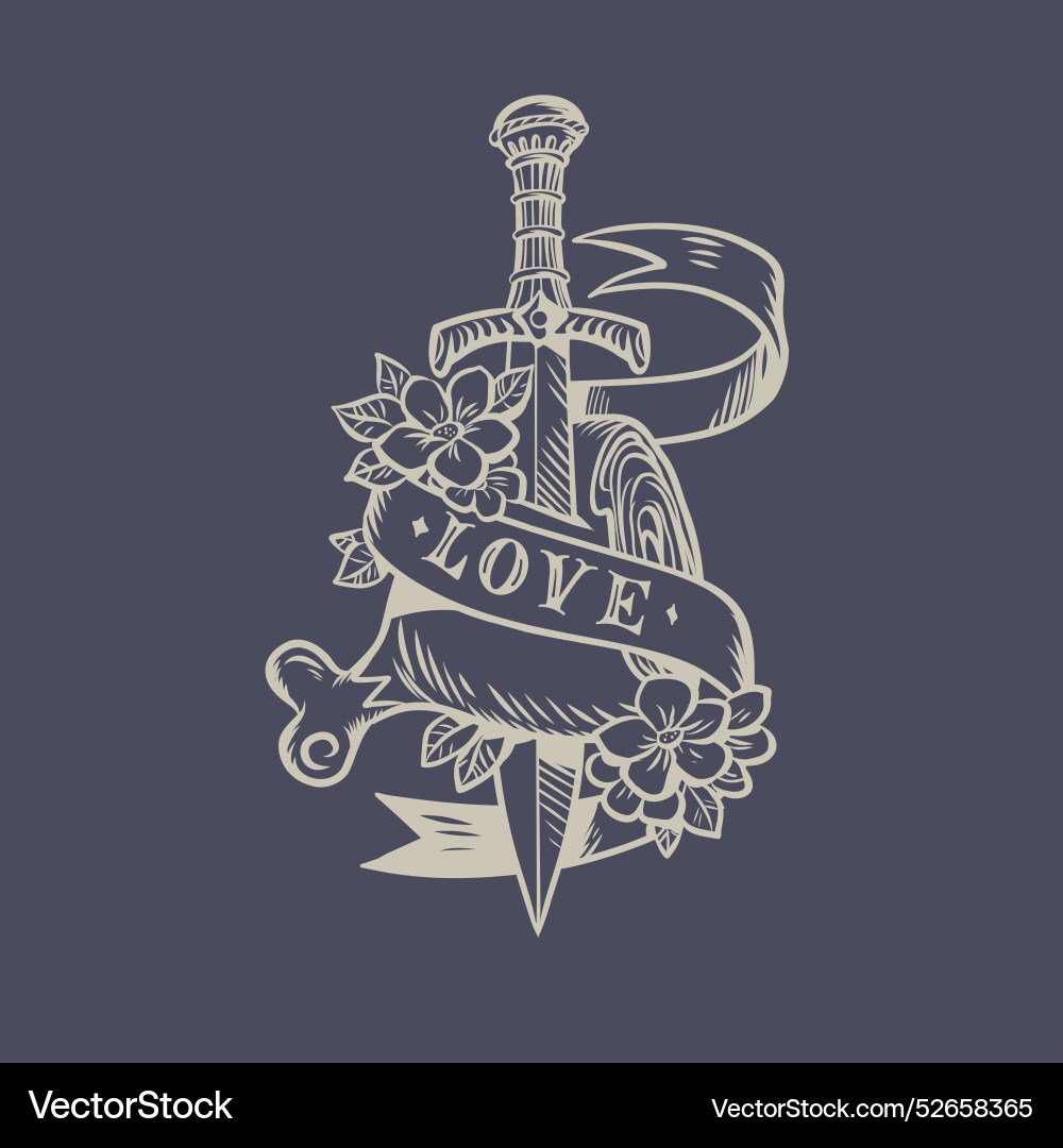 Sword pierces a piece of meat Sword pierces a piece of meat vector image