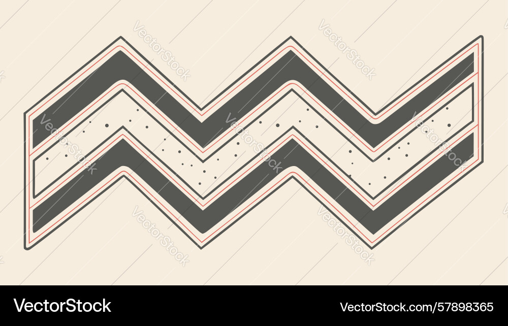 Textured zigzag pattern with geometric lines vector image