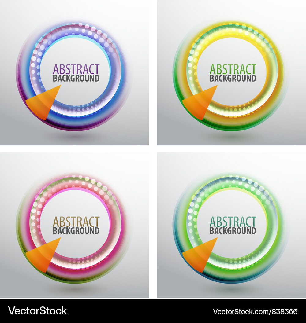 Abstract Colorful Circles Background Vector Image