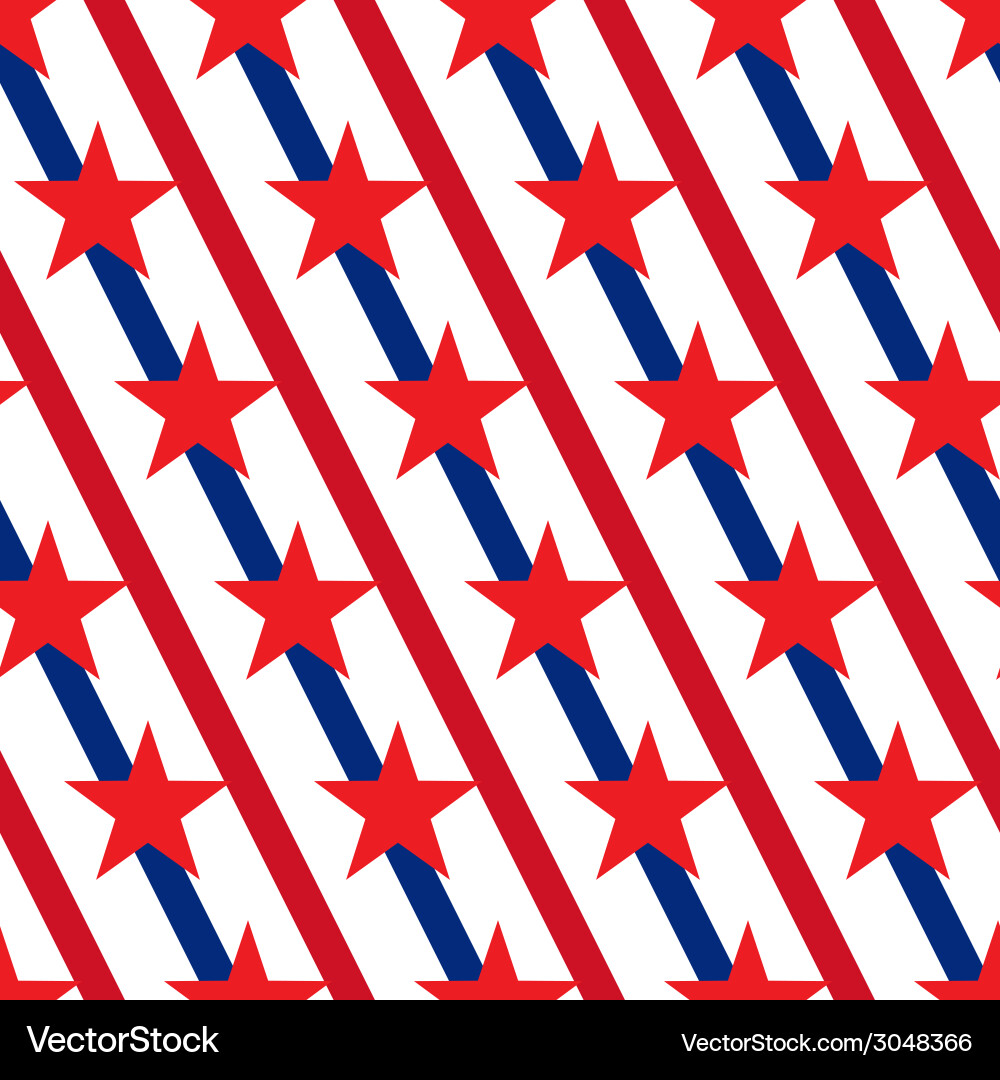 American stars and stripes seamless pattern vector image