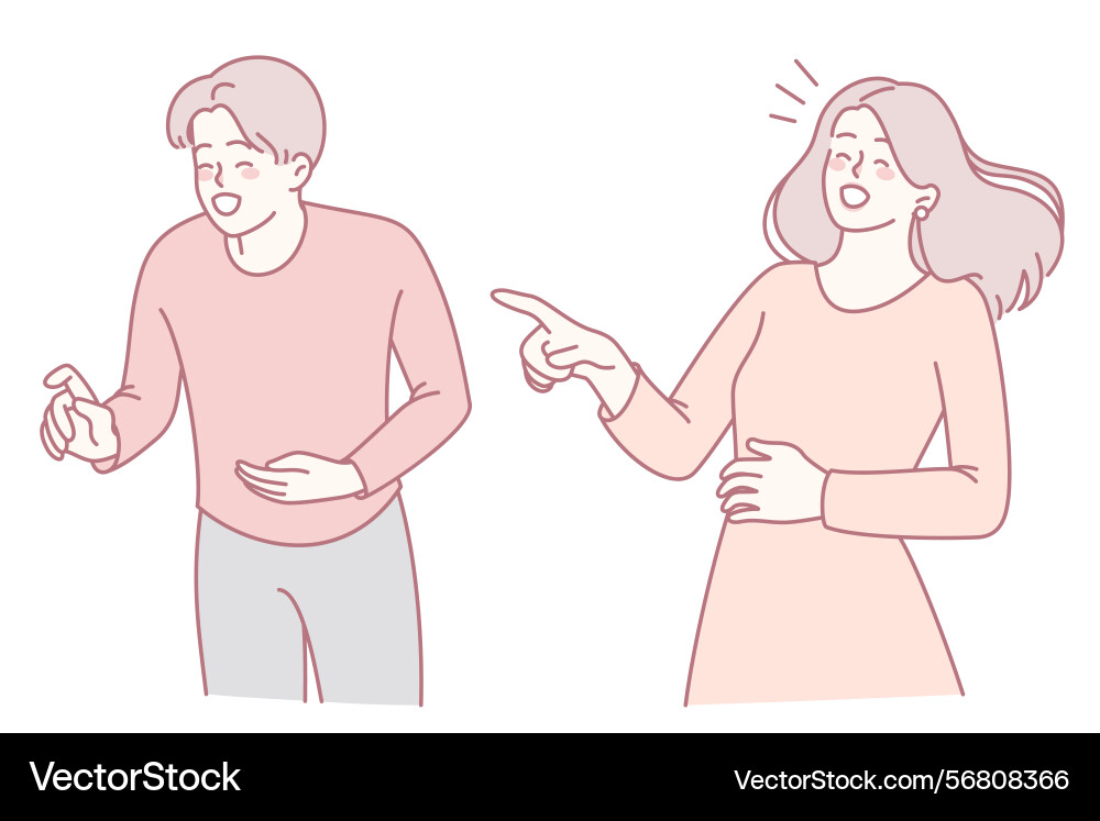 An engaging and dynamic conversation between two Vector Image