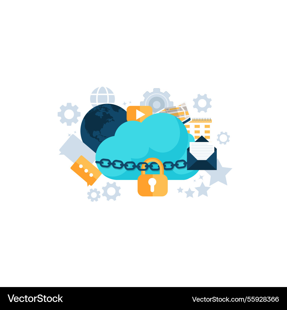 Cloud computing concept vector image