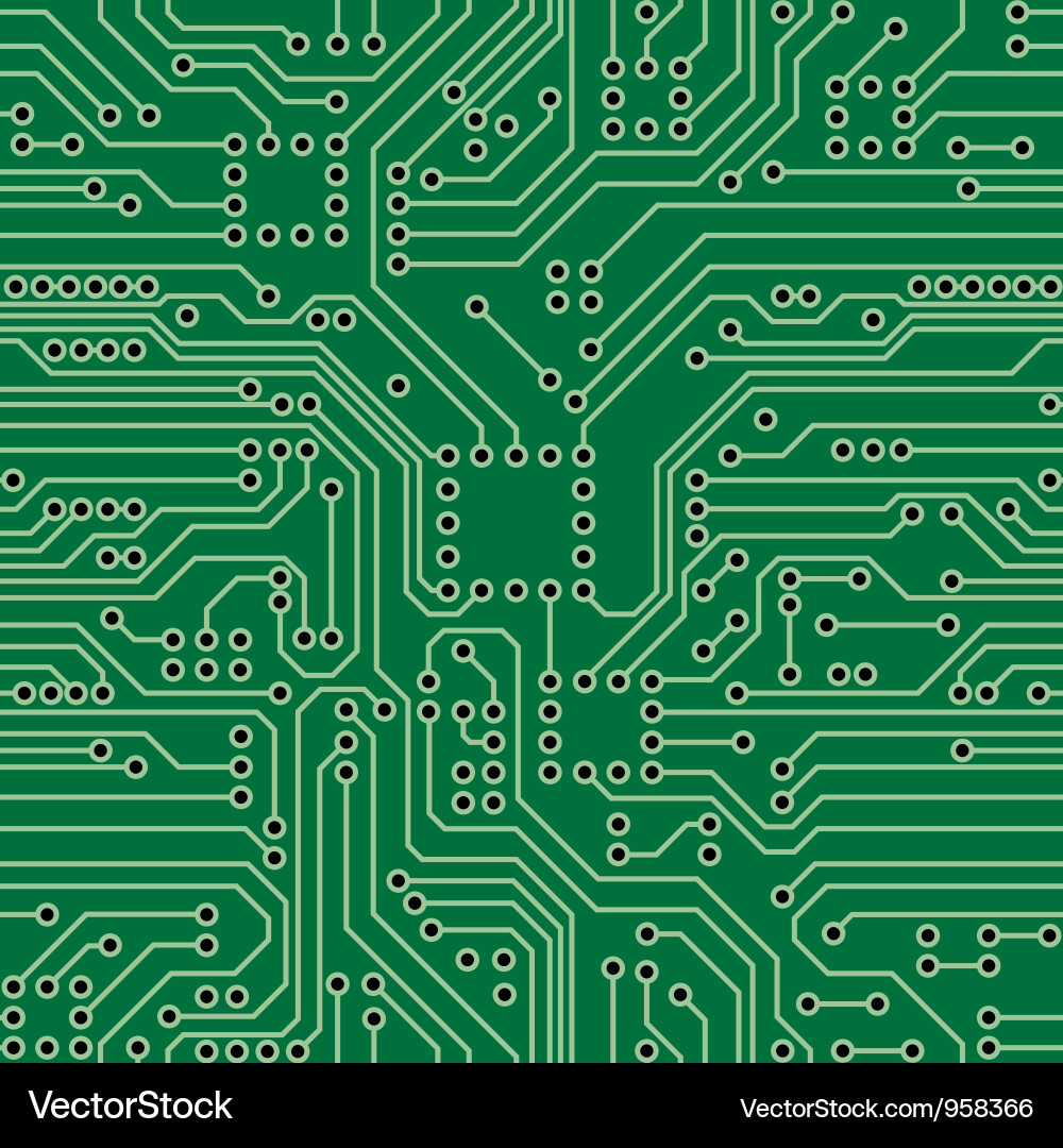 Electronic Circuit Board Pattern vector image