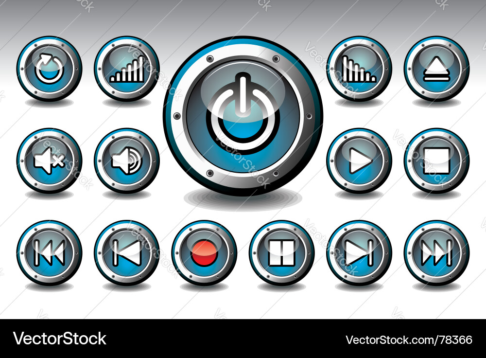 Modern Button Set vector image