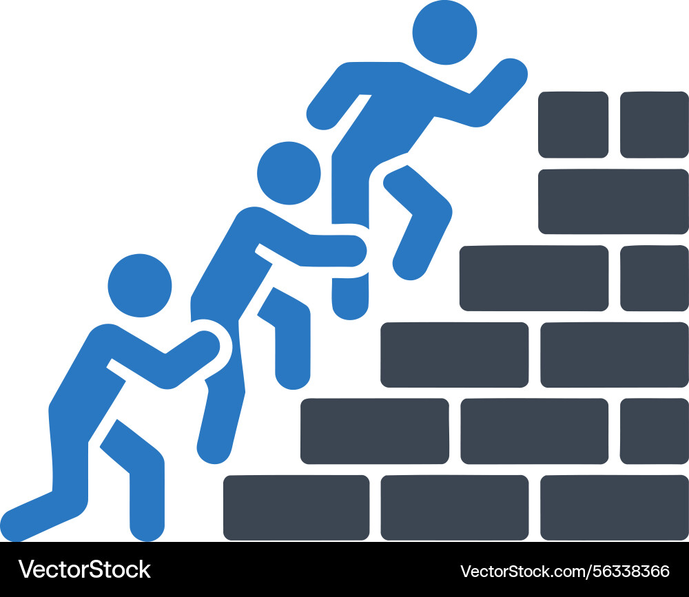 Team Collaboration Wall Icon Royalty Free Vector Image