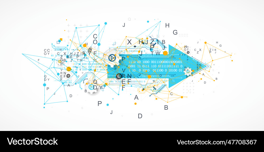 Abstract Technology Circuit Vector Image