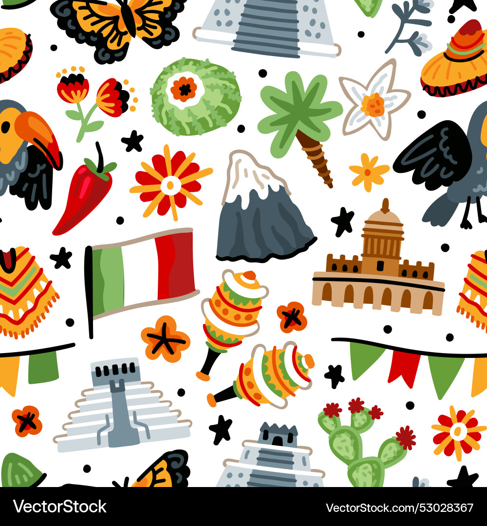 Bright cheerful children seamless pattern Bright cheerful children seamless pattern vector image