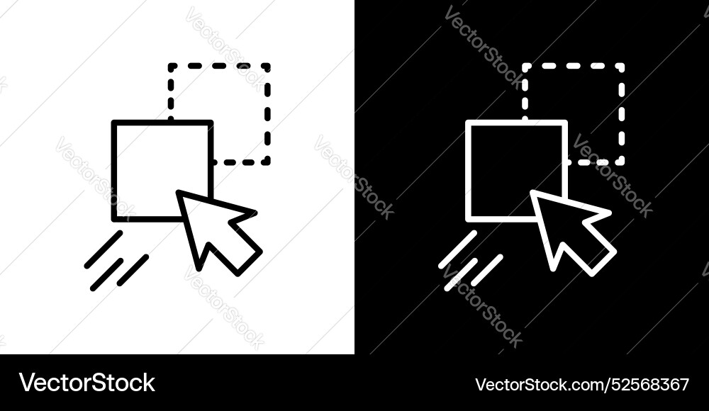 Drag and drop icon set on white background Drag and drop icon set on white background vector image