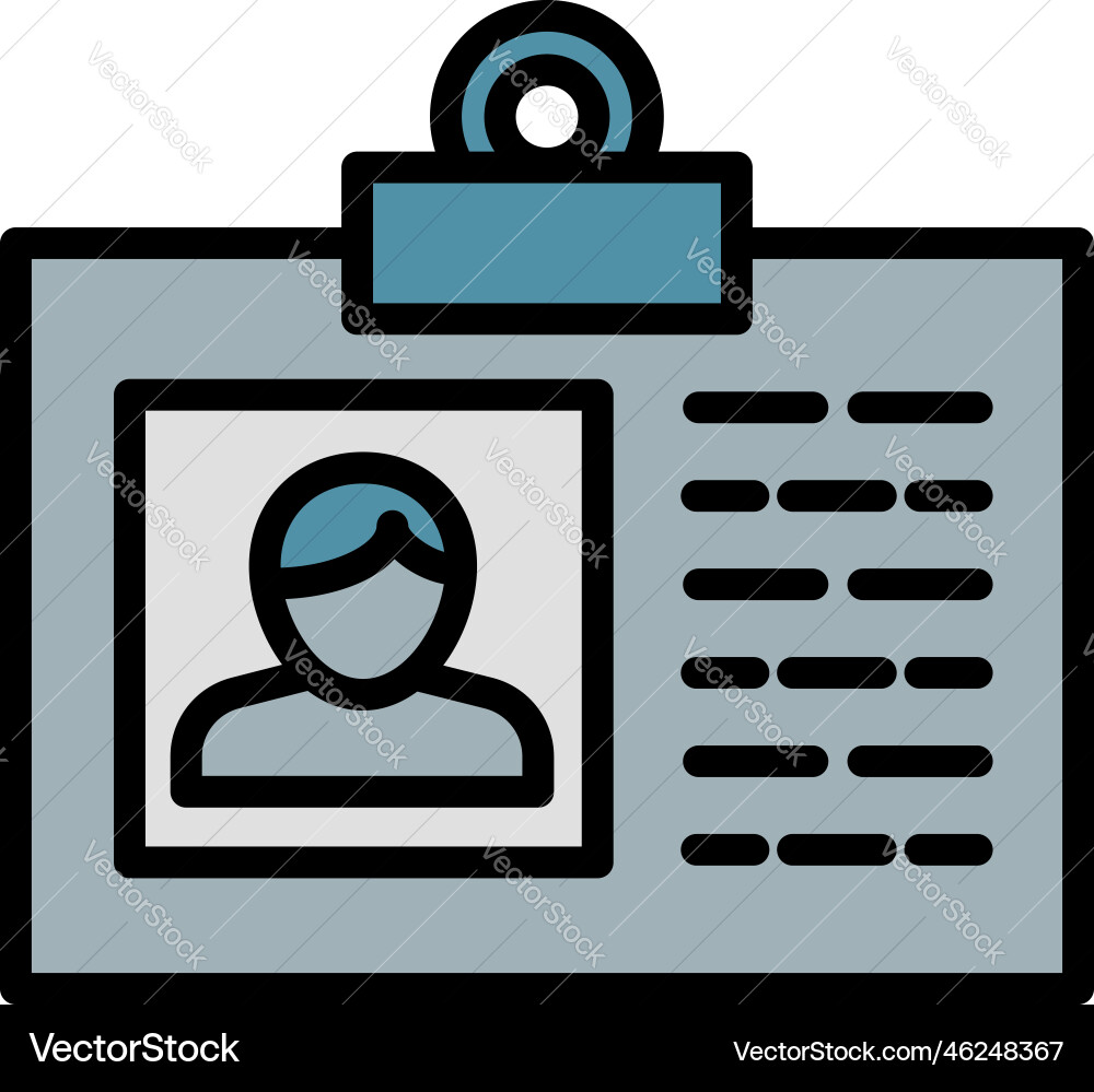 Polizei-ID-Karte Icon Umriss Sicherheit Polizei-ID-Karte Icon Umriss Sicherheit vektorbild