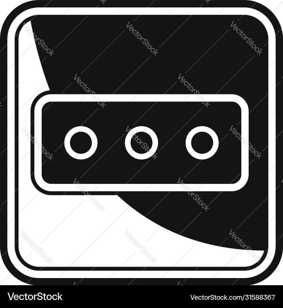 Power socket icon simple style Power socket icon simple style Vector Image