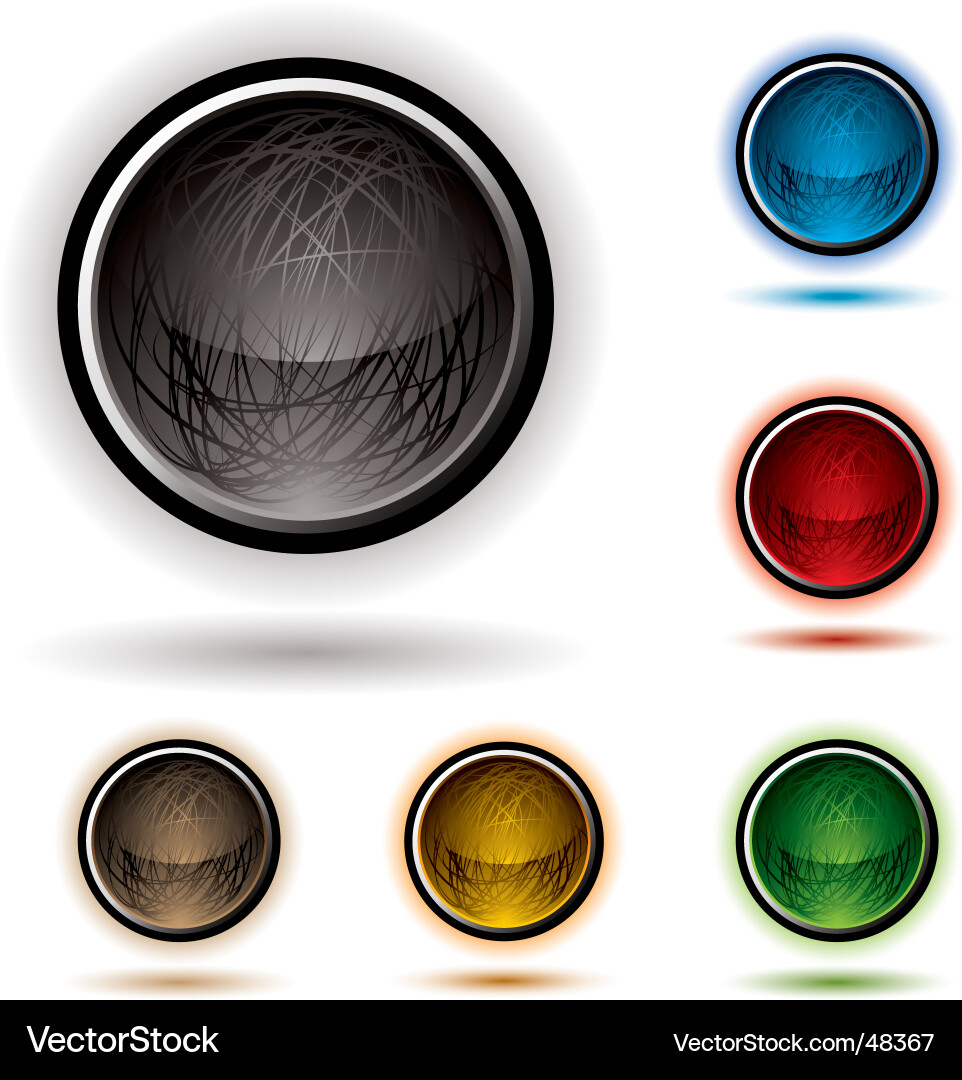 Scribble button glow Vector Image
