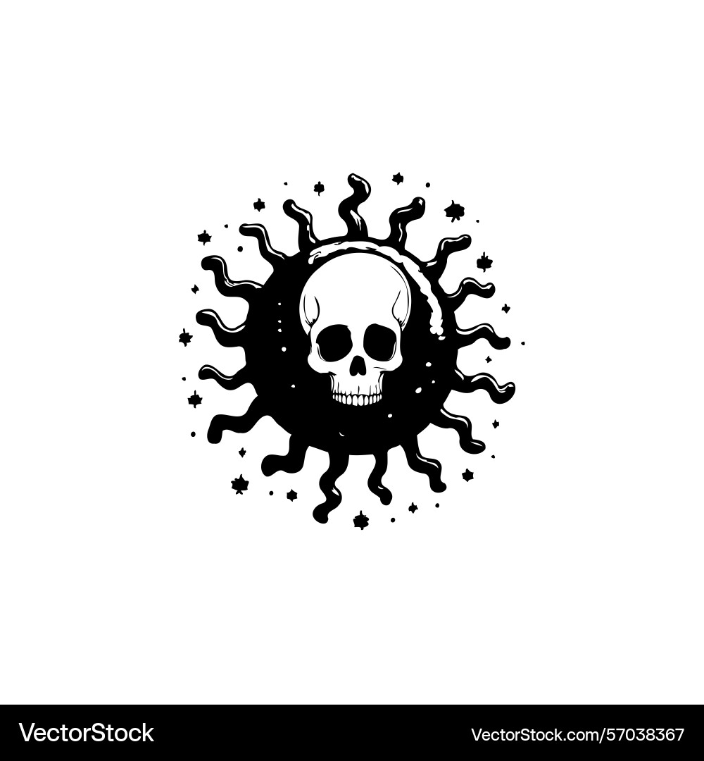 Skull within cosmic entity abstract symbolic Skull within cosmic entity abstract symbolic Vector Image