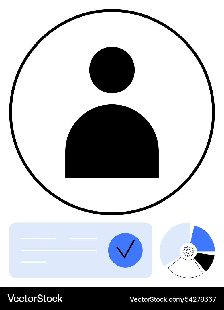 User profile icon with verification badge User profile icon with verification badge vector image