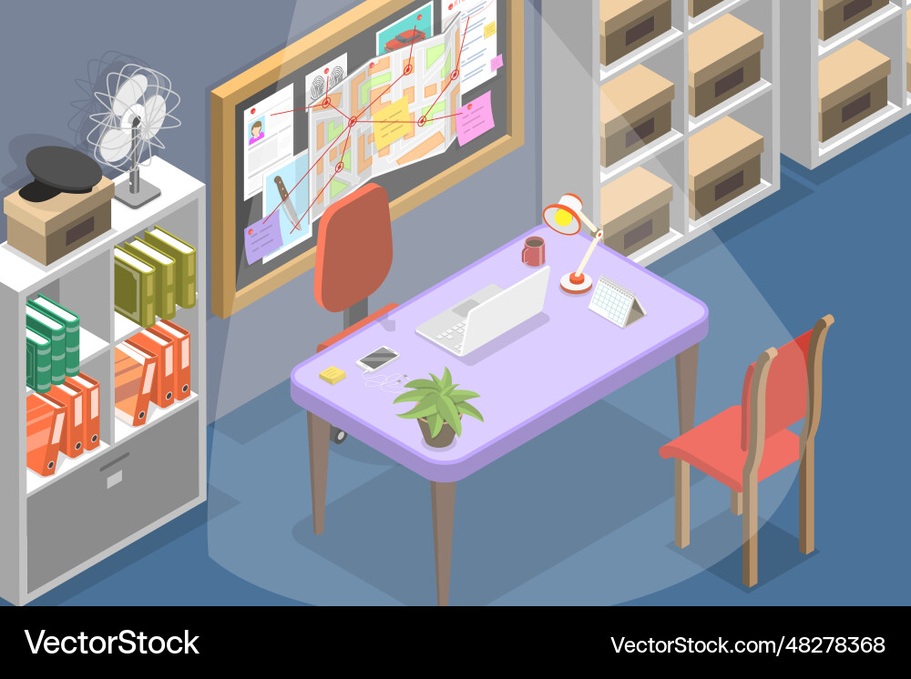 3d isometric flat conceptual Royalty Free Vector Image