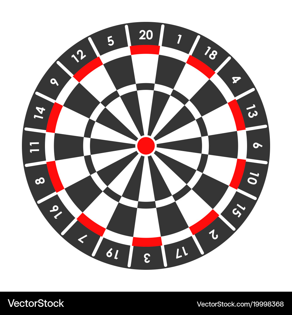 Darts Target with Scoreboard vector image