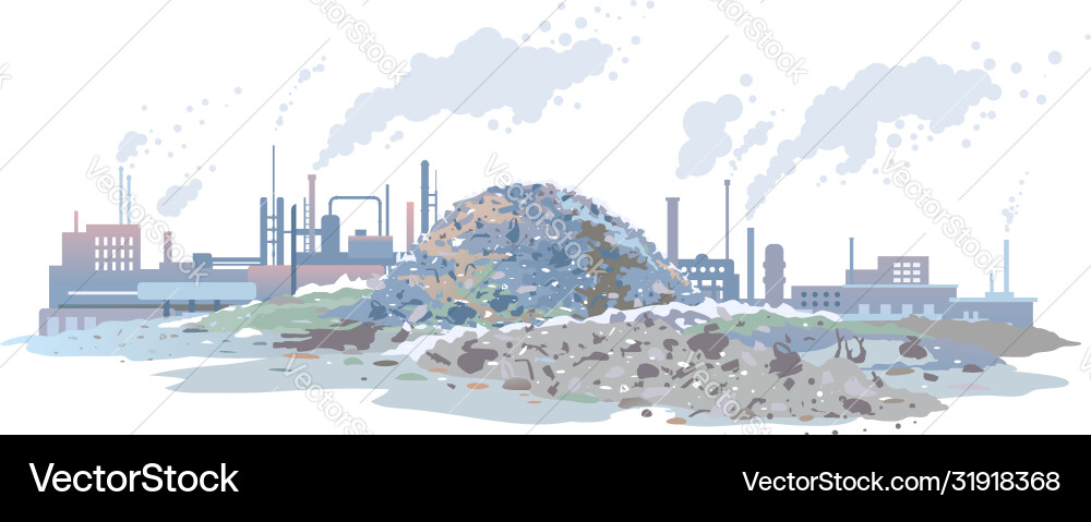 Environmental pollution concept Royalty Free Vector Image