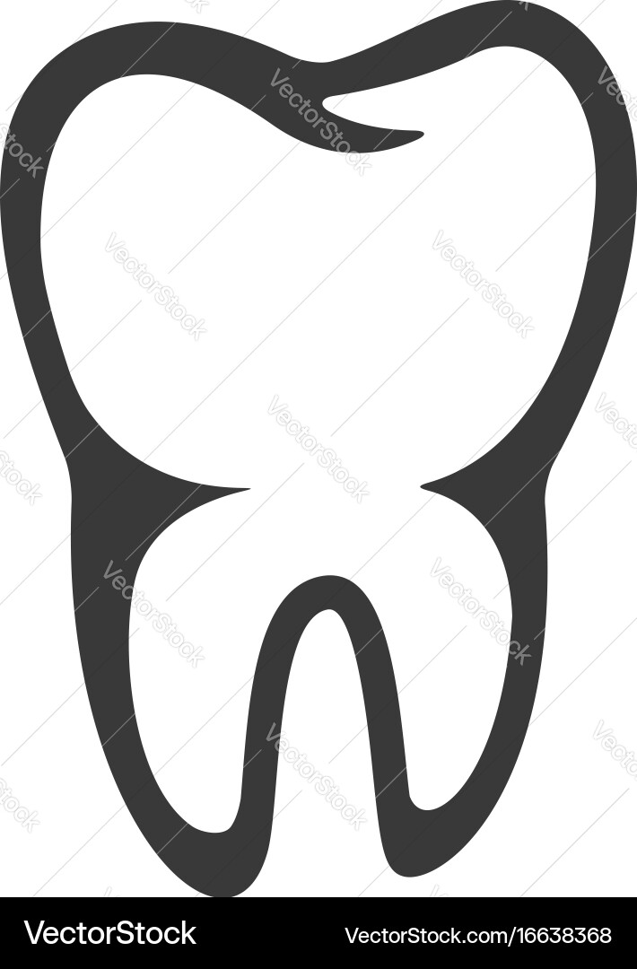 Isolated Tooth Icon Vector Image
