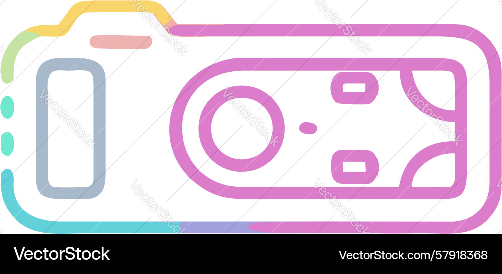 Minimalist camera with abstract elements design Vector Image