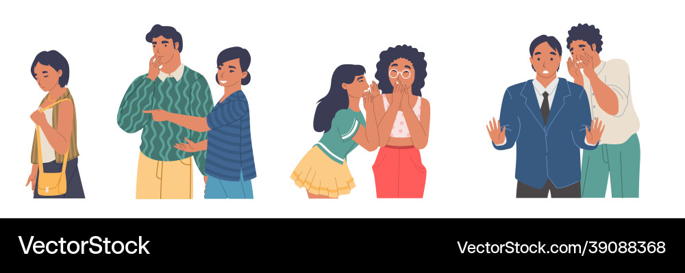 People gossiping whispering spreading rumors – Royalty-Free Vector ...