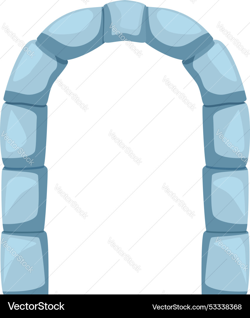 Stone archway forming an entrance in cartoon style Vector Image