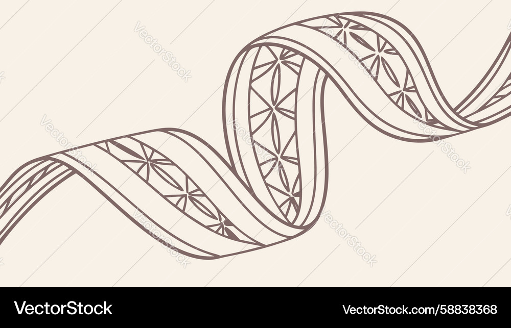 Winding Ribbon Path with Texture Vector Image