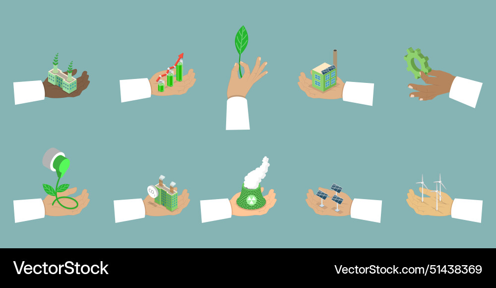 3d isometric flat Royalty Free Vector Image - VectorStock