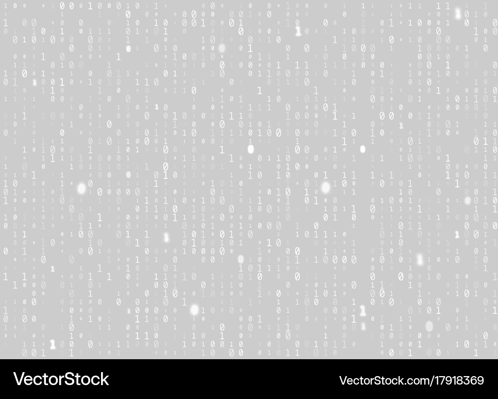 Binary code gray seamless background big Vector Image