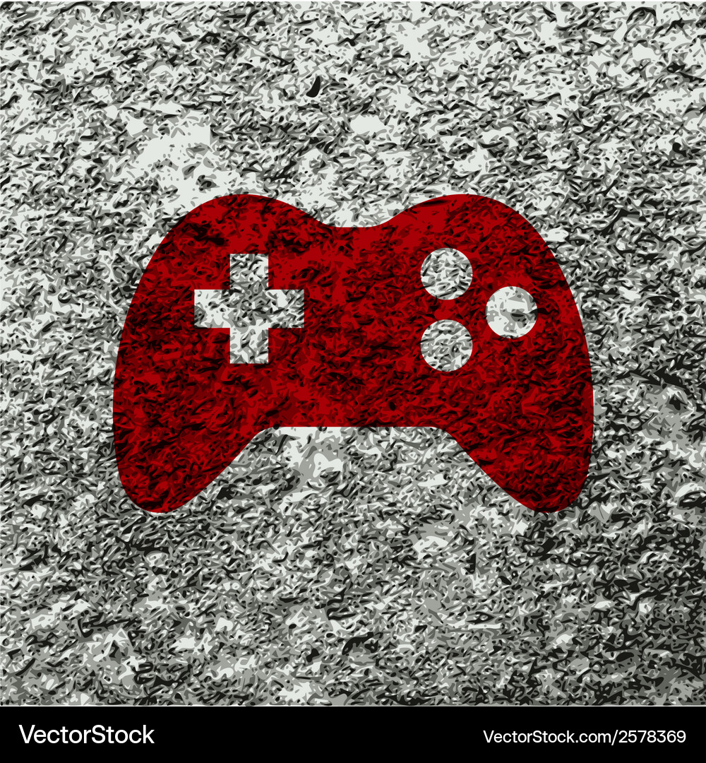 Gaming joystick flat modern web button and space Vector Image