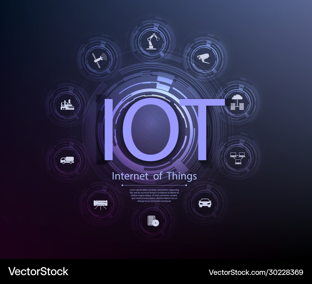 Internet things iot and networking concept vector image