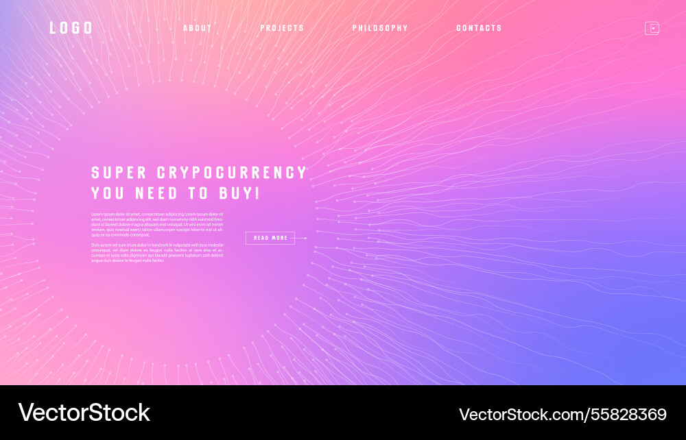 Landing page abstract design with expansion Landing page abstract design with expansion vector image