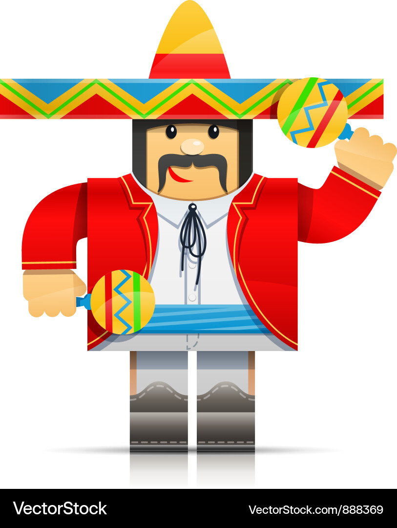 Mexikanischer Origami Mann vektorbild