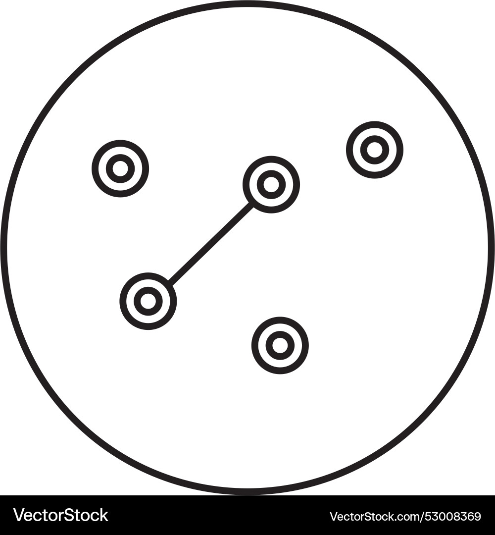 Molecules and elements in circle line icon Molecules and elements in circle line icon vector image