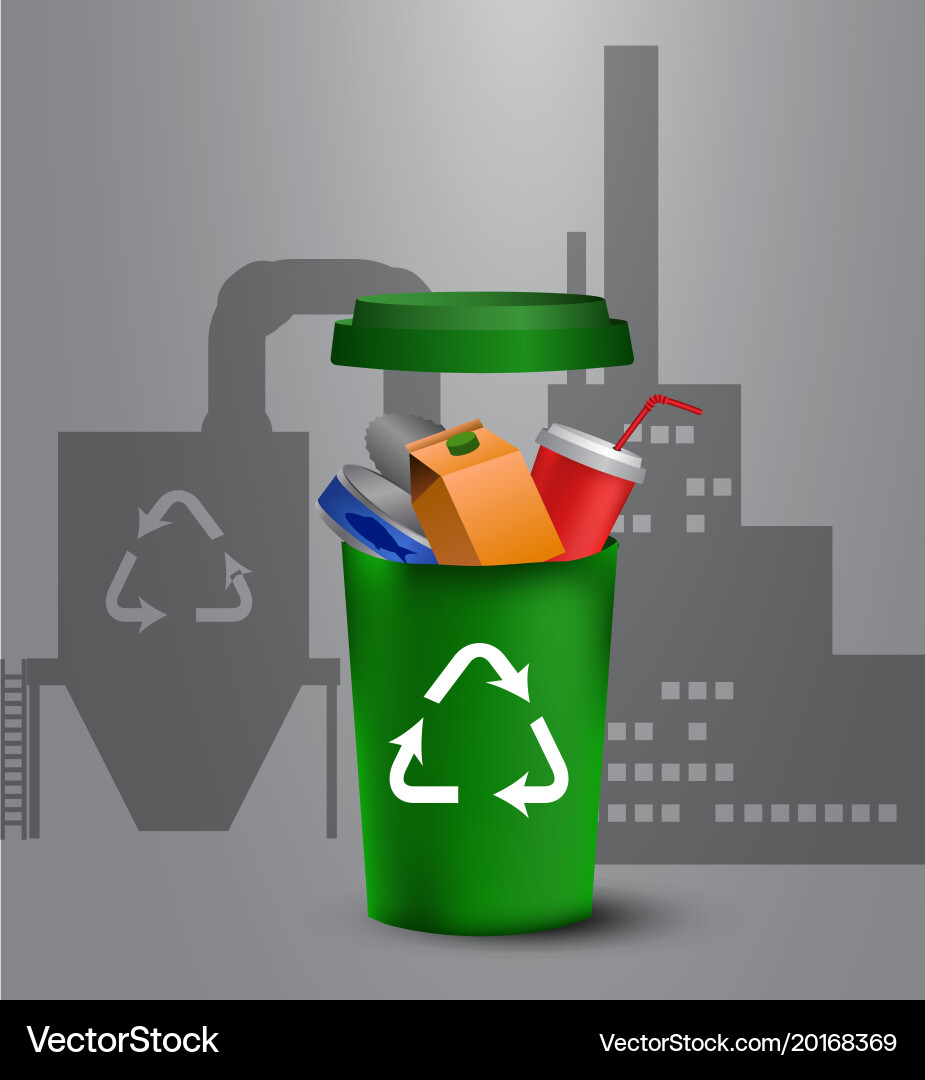 Recycling bins Royalty Free Vector Image - VectorStock