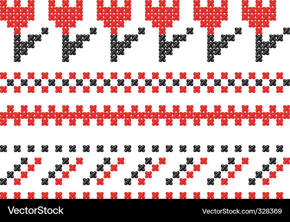 Slavic embroidery Vector Image