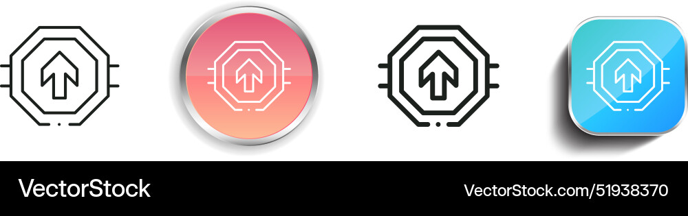 Border icon thin linear regular and button style Vector Image