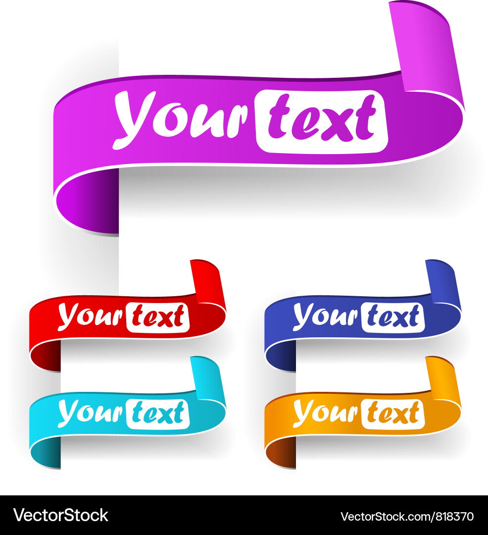 Collection of color tabs Vector Image