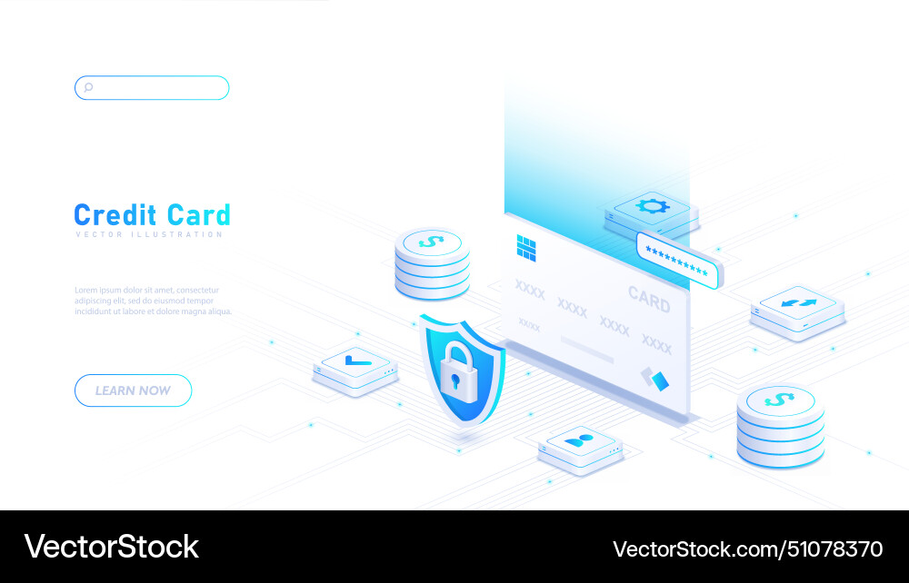 Credit card white poster Royalty Free Vector Image