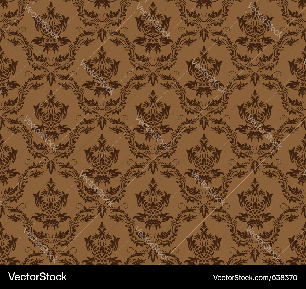 Damask seamless pattern vector image
