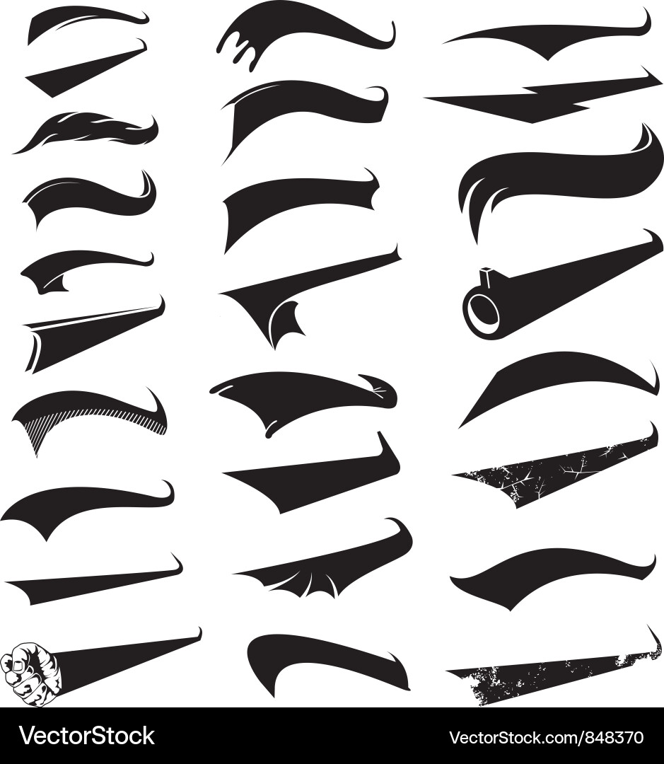 Dynamic Sports Text Tails Vector Image