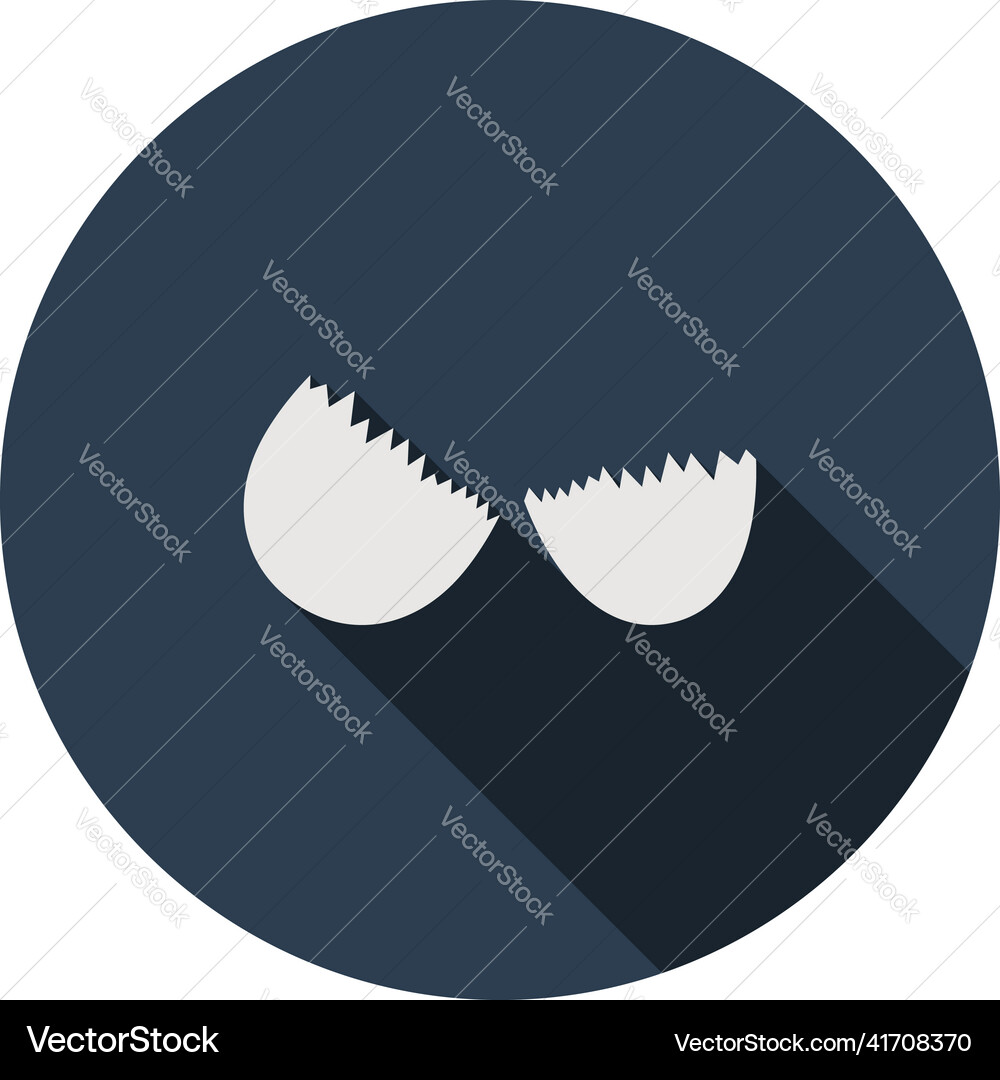 Empty egg shell icon Vector Image