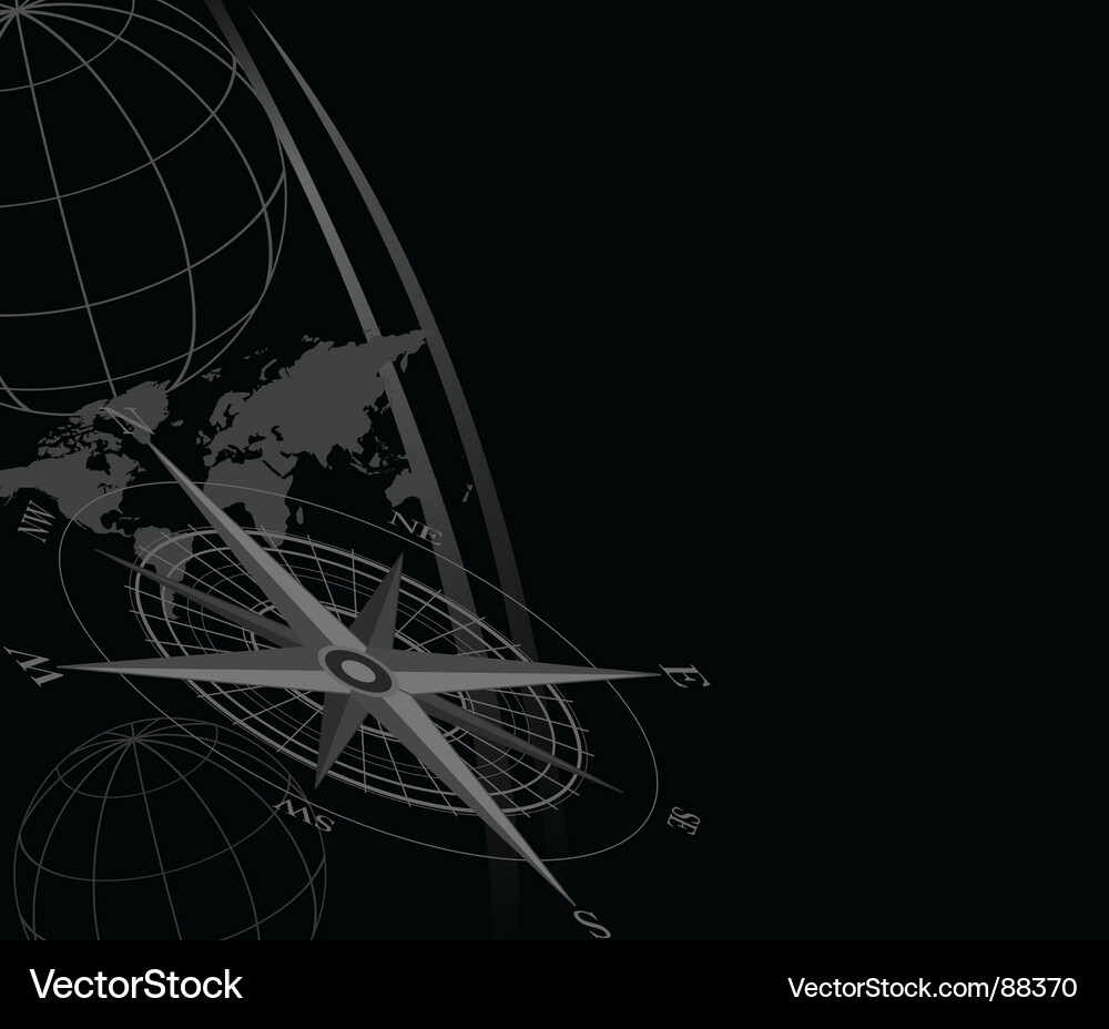 Navigation Compass Map Vector Image