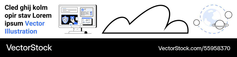 Online data research with secure cloud computing Online data research with secure cloud computing vector image