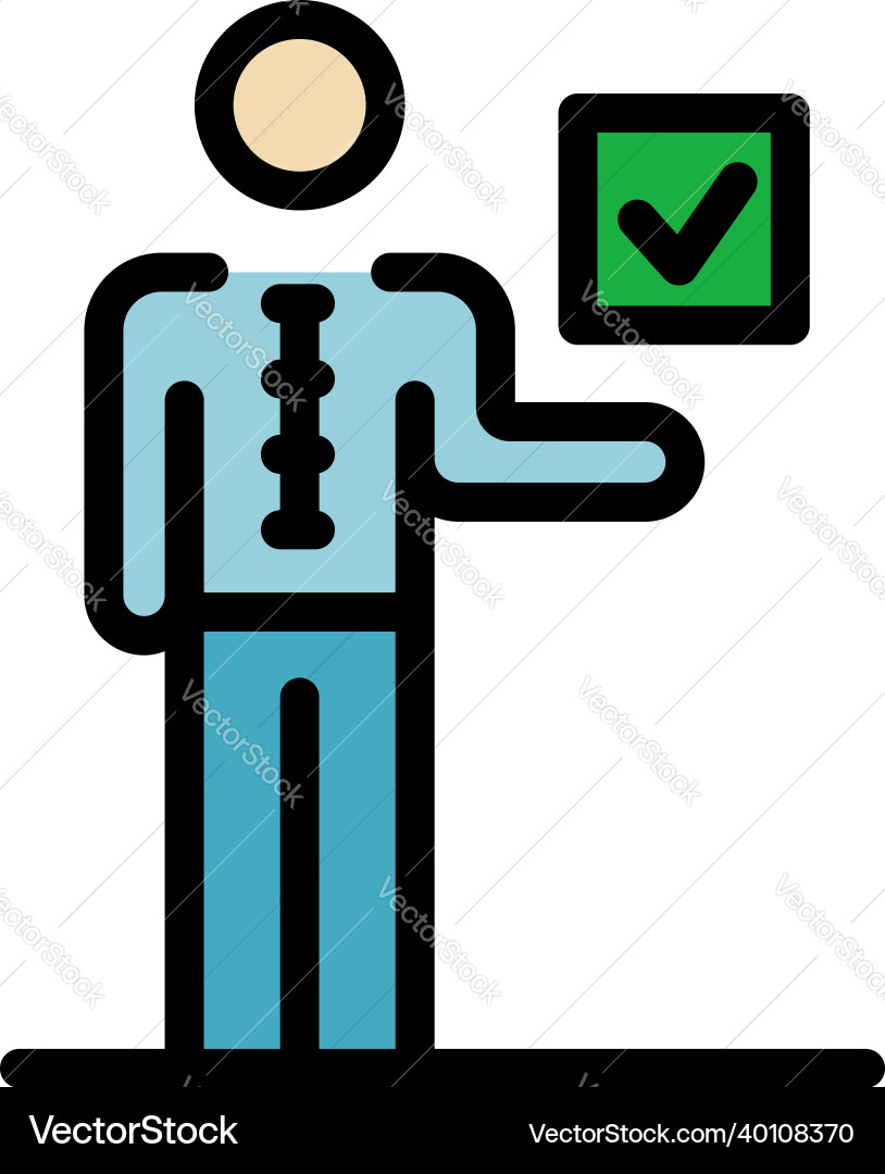 Qualitätskontrolle Icon Farbe Umriss Qualitätskontrolle Icon Farbe Umriss vektorbild