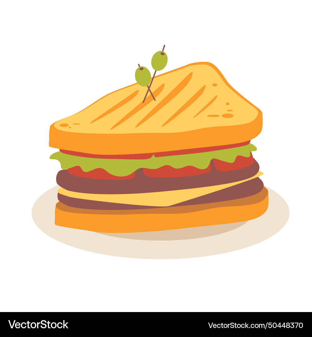 Sandwich clip art sandwiches Royalty Free Vector Image