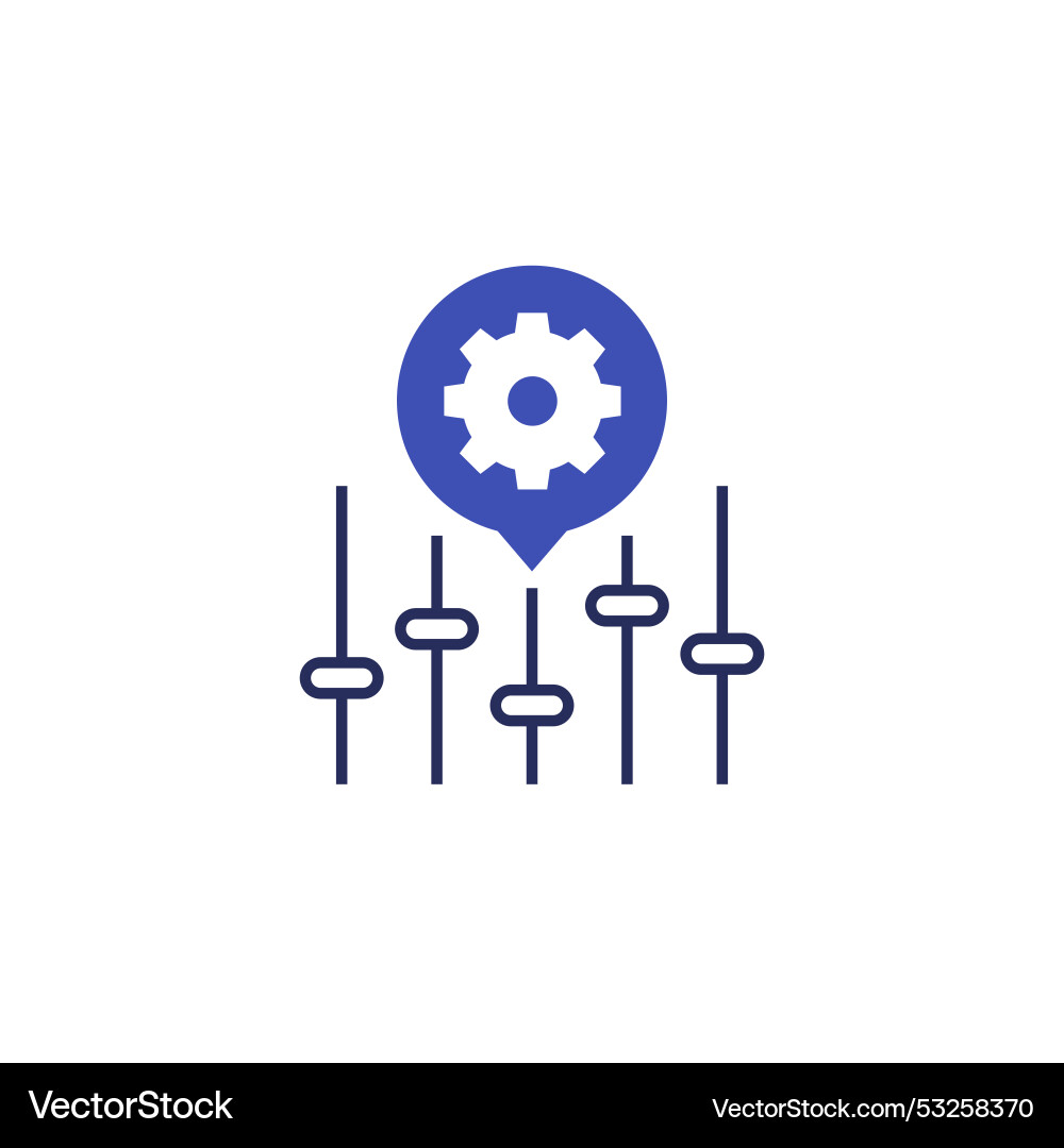 Settings icon for apps and web vector image